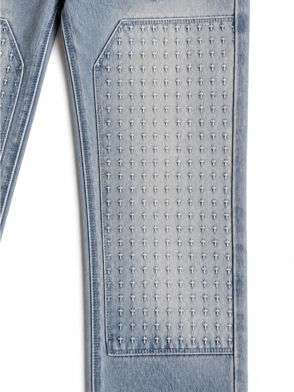 RTA Ricardo Slim Carpenter Jeans Blue Steel 3D Cross NWT
